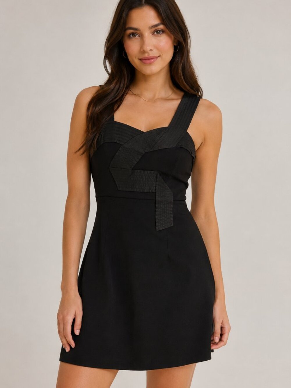 BCBGMaxAzria Black Corset Knit Sleeveless Dress 12